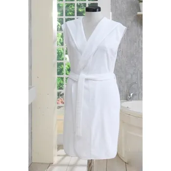 Pánský župan Soft Cotton Dámský luxusní župan DURU s kapucí, Bílá, 280 g / m², Česaná prémiová bavlna 100%, Krátký - vel. L
