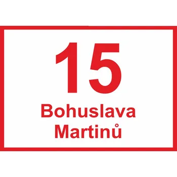 Značení Číslo orientační - Brno plast 5 mm 280 x 200 mm