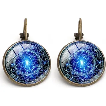 Náušnice Náušnice s francouzské háčky---Čas 6 (bronzová barva)