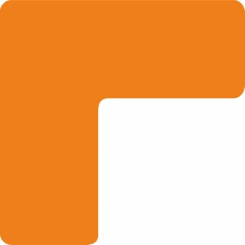 Značení Značení 5S - Roh oranžový podlahové samolepky Roh 125 x 125 mm 2ks