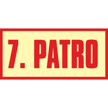Značení poschodí - 7. patro fotoluminscenční plast 200 x 100 mm