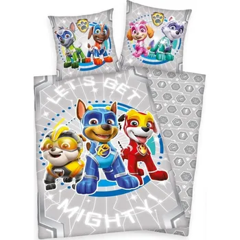 Povlečení Herding Tlapková Patrola Mighty Pups 140 x 200, 70 x 90 cm zipový uzávěr