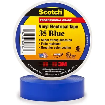 Výstražná páska 3M Scotch 35 Vinylová elektrotechnická páska, modrá, 19mm x 20m