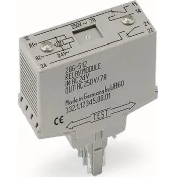 Elektronická součástka WAGO Relé 286-312 7A 24V DC IP20 šedá 286-312