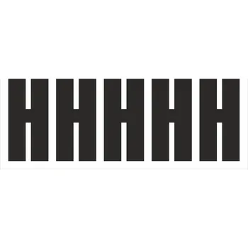 Speciální papír Samolepicí H černá samolepící vinylová fólie velikost znaku 200 mm