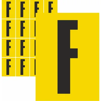 Papír Písmena samolepící F samolepící vinylová fólie 25mm písmo - aršík 16 ks