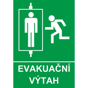 Značení Evakuační výtah samolepící vinylová fólie A6 (148 x 105 mm)