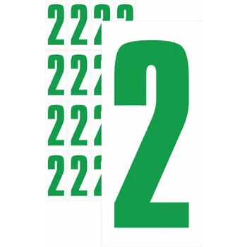 Papír Čísla samolepicí 2 zelená samolepící vinylová fólie velikost znaku 150 mm