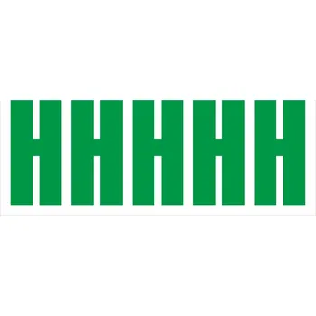 Samolepící etiketa Samolepicí H zelená samolepící vinylová fólie arch 5 ks - písmena 75 mm