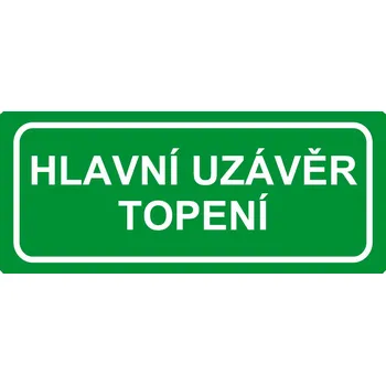 Hlavní uzávěr topení samolepící vinylová fólie 210 x 90 mm