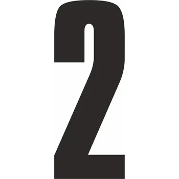 Samolepící etiketa Číslo na plastu - 2 plast 3 mm 80x165 mm