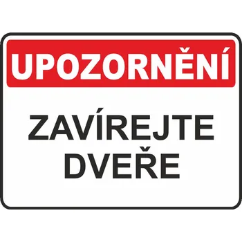 Zavírejte dveře UV tisk plast 3mm 300x200 mm