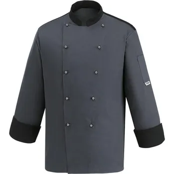 Gastro oděv EGOchef Kuchařský rondon - šedý s lemováním M E-2028016CM