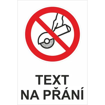 Bruska - Váš text plast 1mm 300x200 mm