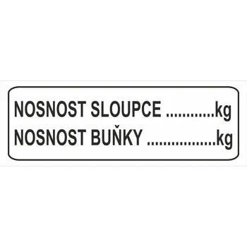Nosnost sloupce a Nosnost buňky samolepící vinylová fólie 115 x 45 mm