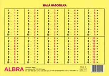 výuková tabulka Malá násobilka - Nakladatelství Alba (2020, brožovaná) 