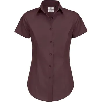 Gastro oděv Dámská číšnická halenka B&C krátký rukáv černá,XXXL B-BK16-03-3XL