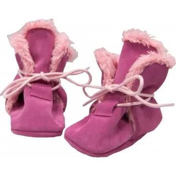 Capáčky baBice shoes Capáčky kožené Winter shoes passion fuchsia, 18/19