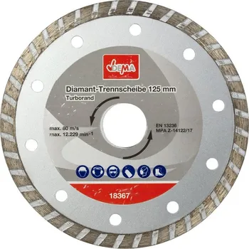 řezačka na dlažbu DEMA Diamantový řezný kotouč Turbo 125 mm DDT125T