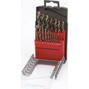 Vrták KRAFTWERKTOOLS Sada vrtáků do kovu 1,0-10,0mm /0,5mm cobaltové HSS-Co DIN338 19ks
