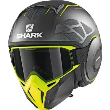 Helma na motorku Otevřená motocyklová přilba Shark Street Drak Hurok Mat AYK Velikost: XS