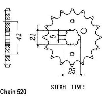 Motodíl Sifam Řetězové kolečko Yamaha