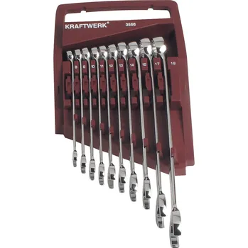 Ruční nářadí KRAFTWERKTOOLS Sada klíčů očkoplochých 8-19mm 10ks - klip