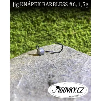 Rybářský háček CFA Jigové hlavičky KNÁPEK BARBLESS #6 - 5 ks, 1,5g