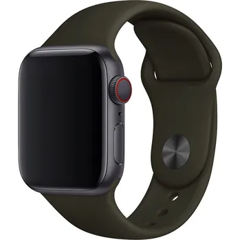 Příslušenství k chytrým hodinkám eses Základní silikonový řemínek pro Apple Watch 42mm/44mm/45mm/46mm/49mm - velikost S/M Barva: tmavá khaki