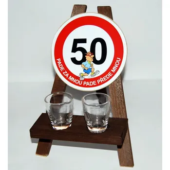 Žertovný předmět Stojan s panáky k výročí narození