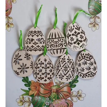 Velikonoční dekorace Velikonoční vajíčka dřevěná 7 ks