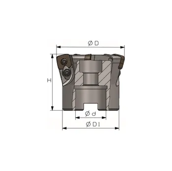 Fréza CeraTec-Tools Ø50 Čelní HFM vysokorychlostní fréza pr50mm 4x zub CT-HFMT09 D50-22/5T-IC