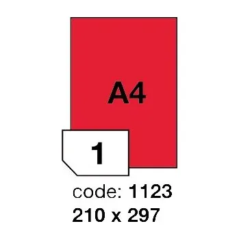 Samolepící etiketa Samolepící etikety Rayfilm Office 210x297 mm 300 archů, matně červená, R0122.1123D