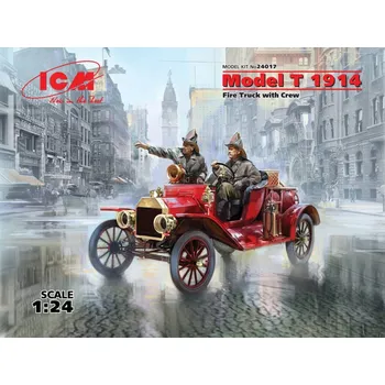 Plastikový model 1:24 Model T 1914 Fire Truck with Crew