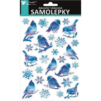 samolepka Samolepka plastická 25x14 cm, ptáci