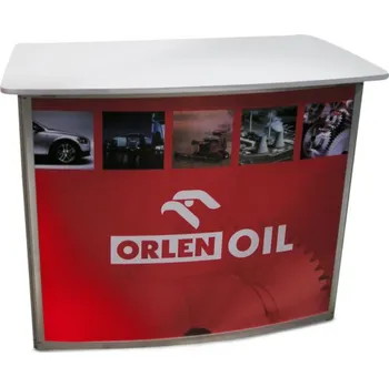 EXPOINT Prezentační a reklamní promo stolek 115 x 55 x 90 cm Název: promo stolek OVAL