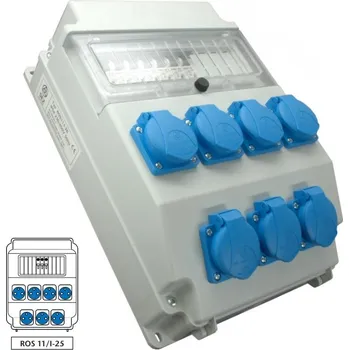 Rozvaděč Zásuvková rozvodnice ROS 11/I-25 7x230V, jištěná, IP54 (SEZ ROS 11/I-25)