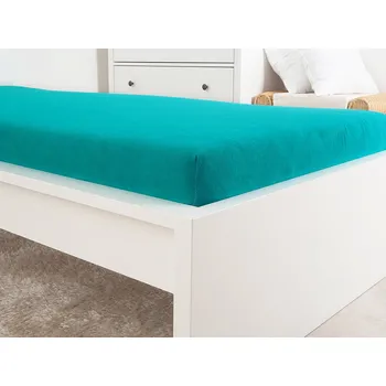 Prostěradlo B.E.S. - Petrovice, s.r.o. Prostěradlo FROTÉ dětské - Zelený tyrkys Rozměr: 60 x 120