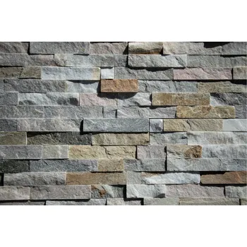 Obklad Přírodní obklad Kvarcit béžový mix 15x55 cm