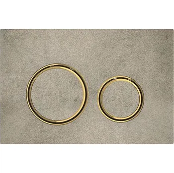 Geberit Sigma21 ovládací tlačítko, pro 2 množství splachování, dekor betonu/mosaz (115.652.JV.1)