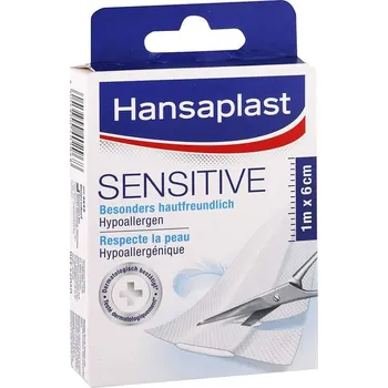 Náplast Hansaplast Sensitive hypoalergenní náplast na citlivou pokožku 1m x 6cm