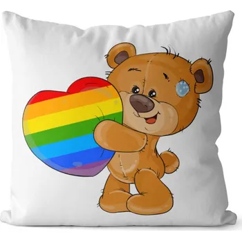 Dekorativní polštářek Polštář LGBT Bear (Velikost: 40 x 40 cm)