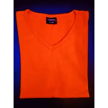 Dámské tričko Výprodej triček Lambeste 038 V výstřih oranžová barva (23)