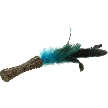 Hračka pro kočku Hračka kočka GiGwi Johnny Stick Catnip s modrými peříčky