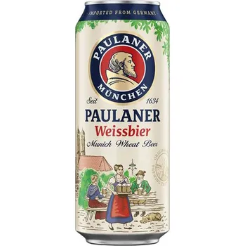 Pivo Paulaner Hefe Weissbier Nature PLECH, 24x0,5l (set)