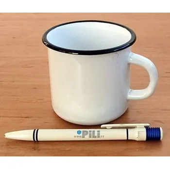 Hrnek smaltovaný 8cm/0,4l bílý