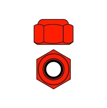 RC vybavení Hliníkové Nylon STOP-matky M3 červené (10 ks)