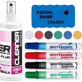 Sada na tabule StartKIT - čistič, 4x popisovač, 6x magnet, houba