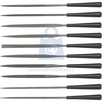 Sada jehlových pilníků s násadkami sada 10 ks, balení 1 ks
