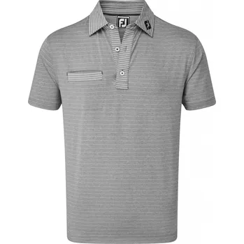FootJoy Lisle Pinstripe Mix M, Heather Caol/White, pánské
